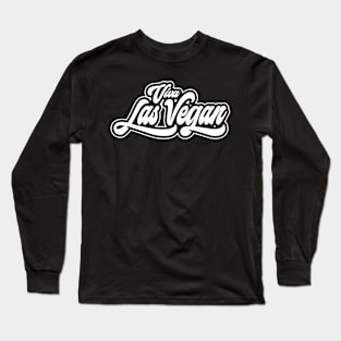 Viva las Vegan satirical humor funky retro white Long Sleeve T-Shirt